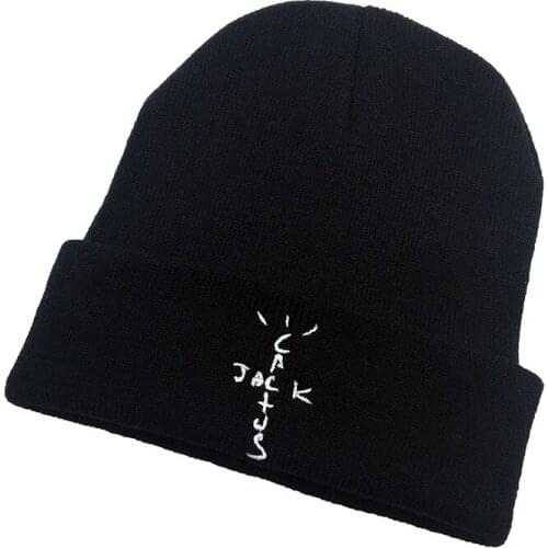 Cactus Jack Embroidery Knitted Beanies Hats Men Women Solid Winter Warm Ski Hats World Skullies Soft Elastic Sport Cap