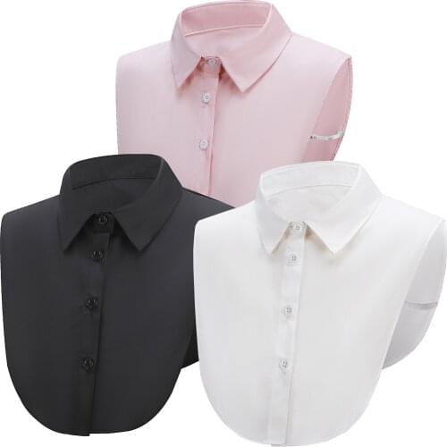 Womens Professional Ol Shirt False Suit Collar Vintage Cotton Lace Fake Collar Blouse Women Clothes Accessorie