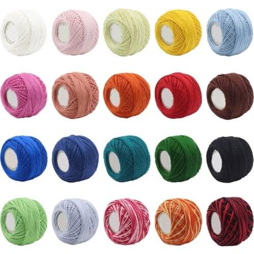1 Roll 3 Strands Cotton Hand Knitting Yarn Lace Crochet Thread Cord DIY Embroidery Needle Work for Baby Sweater Dress Doll Weave