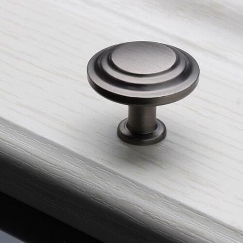 1Pcs Single Hole Antique Door Handle Round Knob Door Cupboard Cabinet Drawer Zinc Alloy Furniture Pull Knobs Fitting