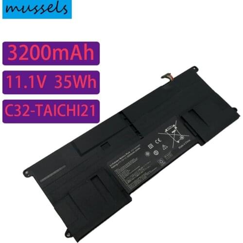 11.1V 3200mAh 35Wh New Original C32-TAICHI21 Laptop Battery For Asus Ultrabook Taichi 21 C31-S551