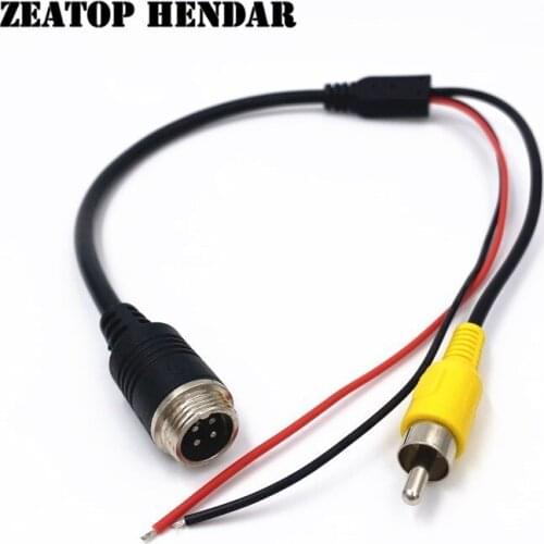 5Pcs M12 4Pin Aviation Male Plug to RCA Male + Red Black Power Cable AV Adapter for CCTV Camera Security DVR Microphone Wire