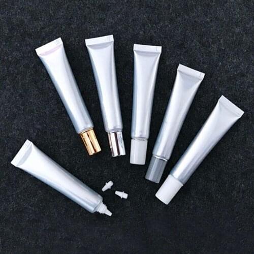 20ml aluminum plastic silver soft tube butter hand cream eye serum foundation cleaning emulsion cosmetic hose skin packing