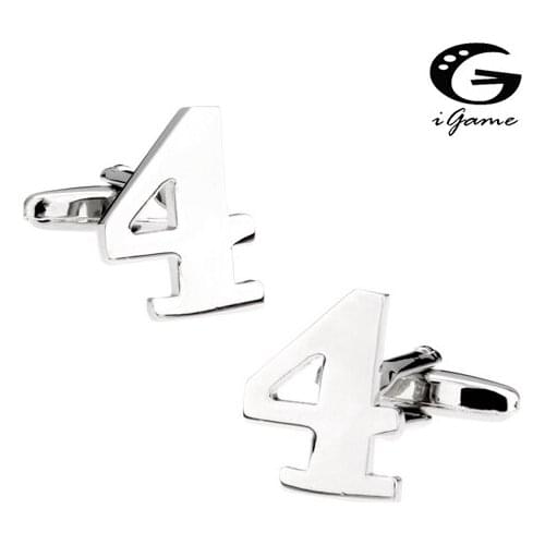 Arabic Numerals Quality Copper Material Symbol Of Number Four 4 Style Cuff Links