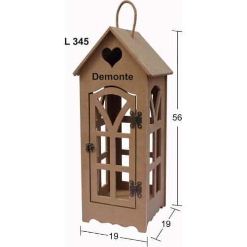 L345 Large Home Lantern, Disassemble Raw Wood Decorative Oil lamp