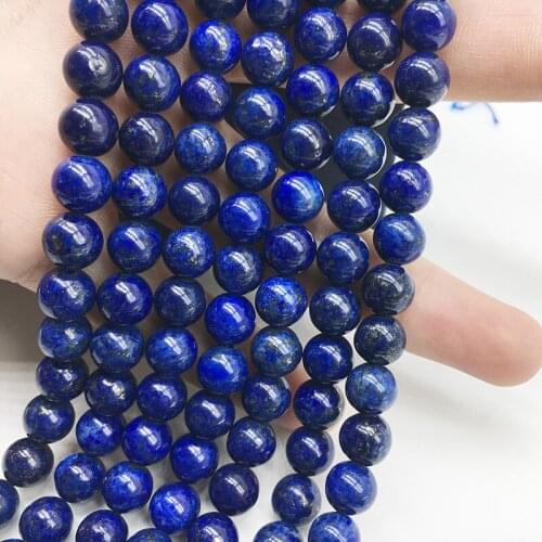 1 Strand Natural Stone Charm Beads Wholesale Lapis Lazuli Spacer beads Handmade Women Men Jewelry Decoration Lucky Loose Finding