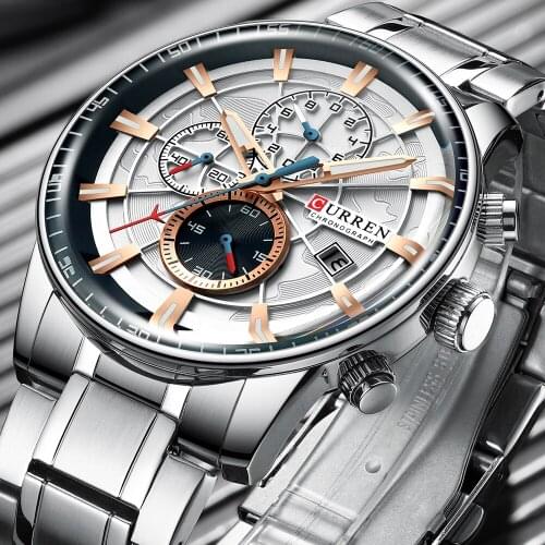 2020Men’s Watches CURREN Top Luxury Brand Fashion Quartz Men Watch Waterproof Chronograph Business Wristwatch Relogio Masculino
