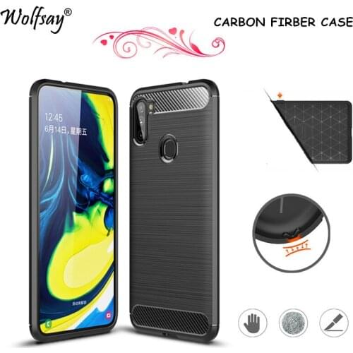 Carbon Fiber Cover For Samsung Galaxy A11 Case 6.4 inch Rubber Bumper Silicone Case For Samsung A11 Case For Samsung Galaxy A11