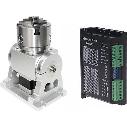 CNC Rotary A Axis Planetary Gear 4th Axis 65mm 100mm chuck Speed Reducing Ratio 10:1 for Mini CNC Router Laser Marking Machine