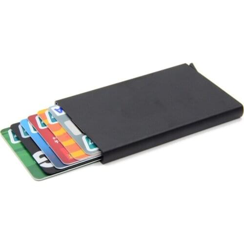 Credit Aluminum Card Case Holder For Men Slim Anti Protect Travel ID Cardholder Women Rfid Card Wallet Metal Case Porte Carte