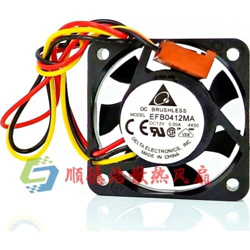 EFB0412MA Delta 4010 12V 0.09A 4CM Double ball bearing cooling fan 40X40X10MM