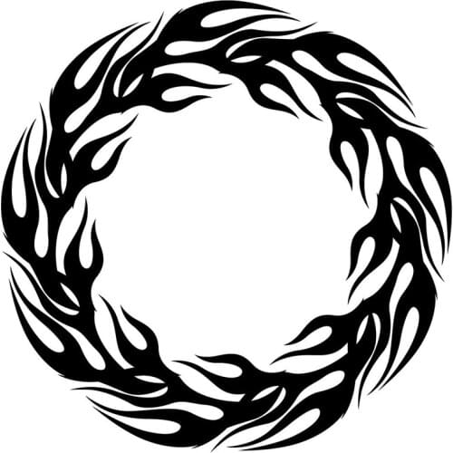 This Is A Circle Flame Tribal Fire Fashion Personality Creative Die Cut Vinyl Decal Cool Graphics Car Sticker
