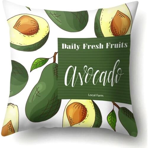 Fruits Cushion Cover Summer Fresh Decorative Throw Pillow Covers Watermelon Lemon Banana Pattern for Sofa Car Living Room Decor