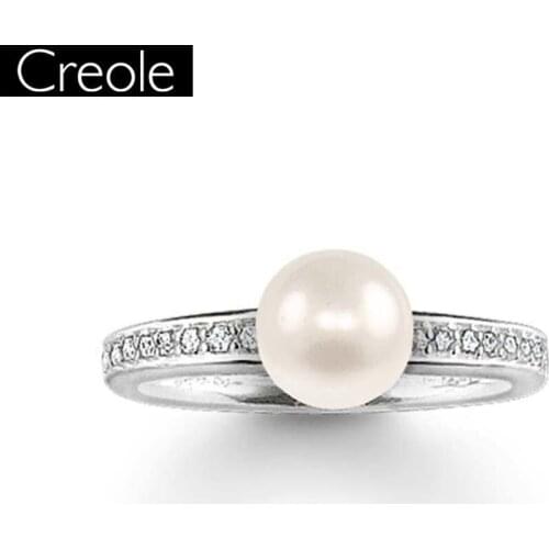 Rings Pearl 925 Sterling Silver Trendy Gift For Women, Europe Style Glam Fashion Eternity Rings Fashion Jewelry Wholesale