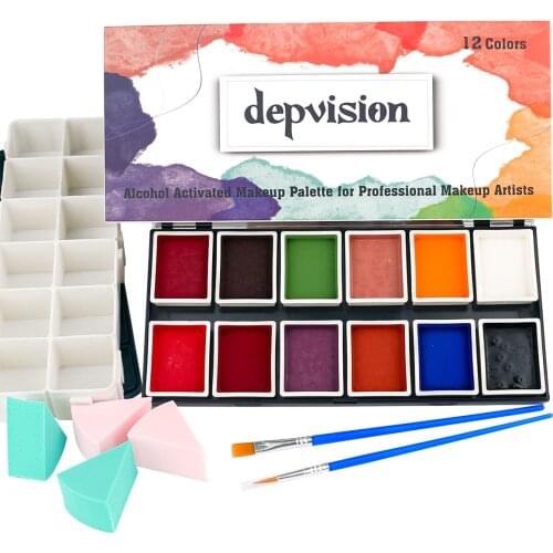 Depvision Alcohol Activated Face Paint SFX Makeup Set