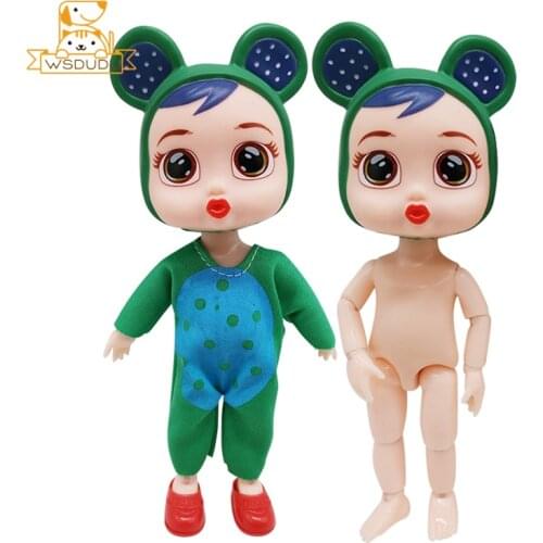Kawaii Reborn BJD Baby Animal Dolls Cow Leopard Elephant Rabbit Bunny Frog Ladybug Cute Girl Ball Jointed Body Toys Cartoon Gift