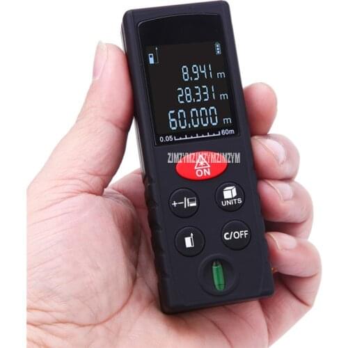 D60 60M Laser Distance Meter Laser Rangefinder Range finder Distance/Area/Volume Meter 2mm Accuracy Pythagorean Calculation