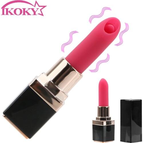 Mini Lipstick Vibrator Sex Toys for Women 10 Speed Bullet G-spot Massage Clitoris Stimulator Tongue Vibrator Women Masturbation