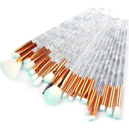 20Pcs Diamond Makeup Brushes Set Powder Foundation Blush Blending Eye shadow Lip Cosmetic Beauty Make Up Brush Pincel Maquiagem