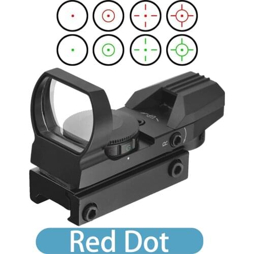 Hunting Scopes Optics Red Green Dot Sight Scope Sniper Pistol Airsoft Air Guns Reflex 4 Reticle RifleScopes Holographic Sight