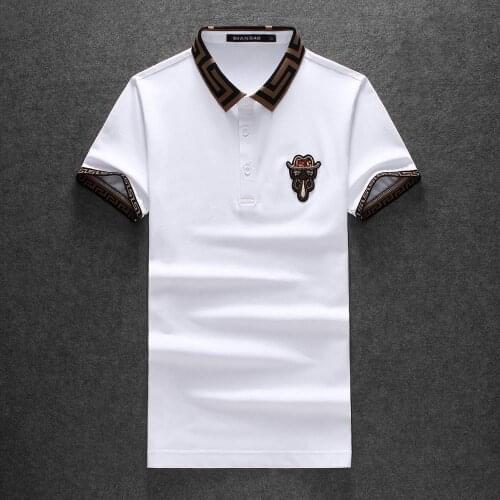 Great Designer Brand Mens 2021 New Arrivals UK Polo Shirts Embroidery Short Sleeve Solid Color Breathable Shirt 5XL E157