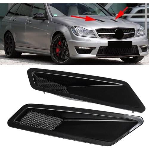 A Pair Car Air Hood Vent Air Intake Scoop Bonnet Louvers For Mercedes For Benz W204 C63 W205 W207 W212 W213 For AMG 2Dr/4Dr