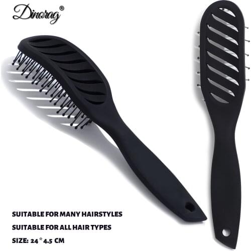 9-Rows Detangling Hairbrush Scalp Massager Straight Curly Wet Hair Styling Comb Magic Wide Tooth Hair Brush Hairdressing Tools