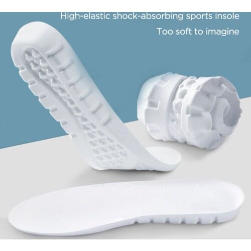 Sports High Elastic Kinetic Energy Ultra-light Insoles Sweat Shock Absorbent Deodorant Breathable Eva Soft Shoes Pad Brioche