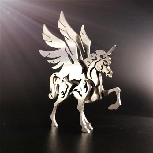 Steel warcraft 3D Metal Model unicorn DIY Assembly models Toys Collection Desktop Adult learning toys for Children