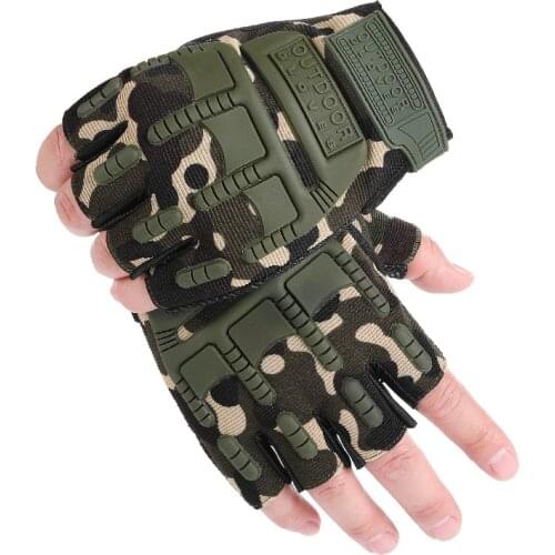 Tactical Gloves Fingerless Sports Bike Army Military Soldier Hiking Training Hunting Racing Cycling Bicycle Half Finger Gloves
