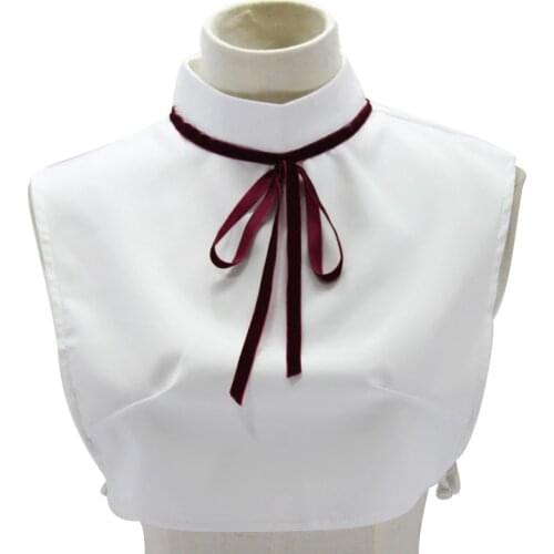 Vintage Detachable Collar shirt collar Peter Pan princess Ribbon bow high neck fake collar decorated collar Winter Collocation