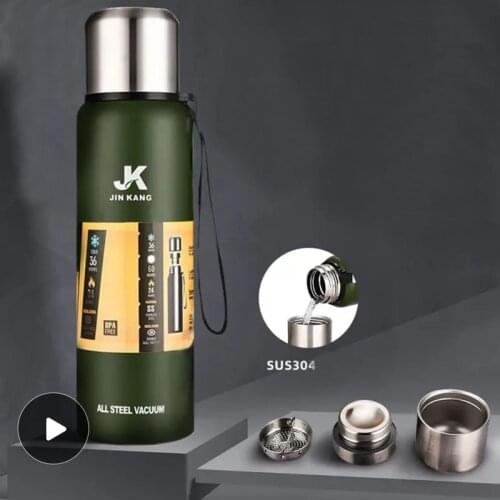 Military Thermos Travel Portable Bottle For Tea Large Cup Mugs Coffee Water bottle Stainless Steel 750/1000/1500ML