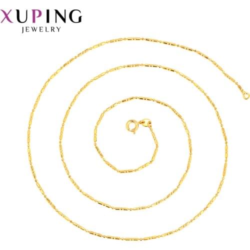 Xuping European Style Pure Gold Color Plated Bride Fashion Necklace for Women Jewelry Thanksgiving Gifts 45215