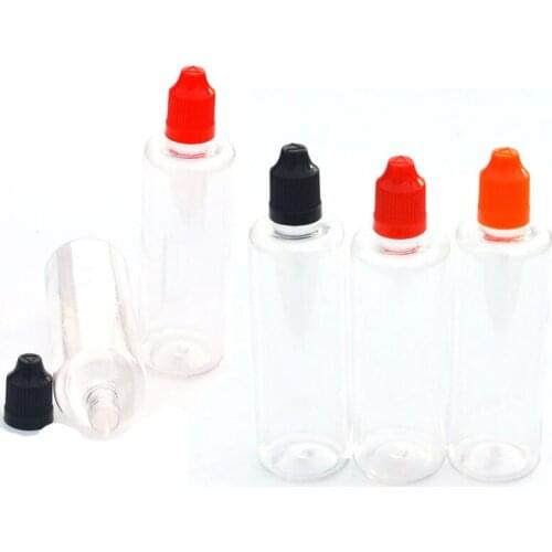 1pcs Empty Clear PET 100ml Plastic Dropper Bottles With Childproof Cap E Liquid Eye Vial