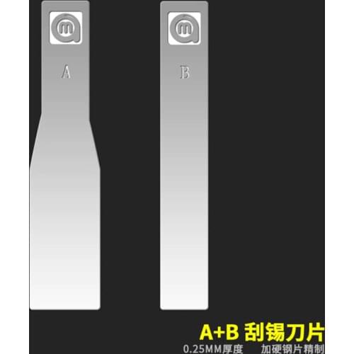 100FIX Mobile Phone Repair Tilt IC Chip CPU Layered Scraping Edge Motherboard Scraping Tin Removal Glue Knife Blade