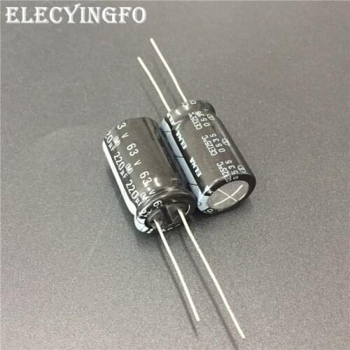 20pcs 220uF 63V220uf ELNA 12.5x20mm High reliability 125 Degree 63V220uF Aluminum Electrolytic Capacitor
