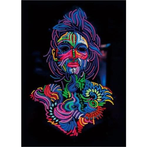 5D Luminous Diamond Painting Special Shaped Rhinestone DIY Diamond Mosaic Embroidery Cross Stitch Portrait Art Home Decor