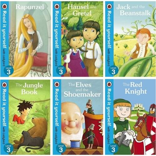 6 PCS/Set Ladybird Read it Yourself Level 3 English Picture Story Book Leveled Readers Parent Child Reading Early Education