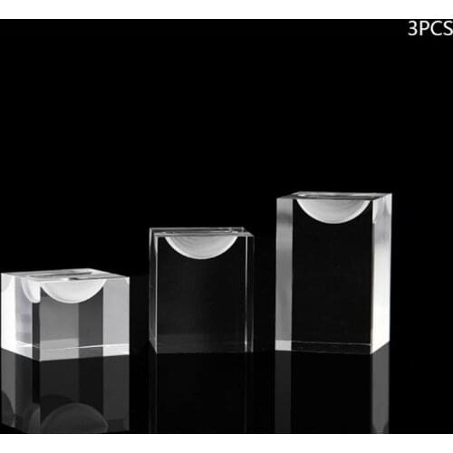 Acrylic Square Jewelry Holder Necklace Rings Display Stand Pad Photography Prop