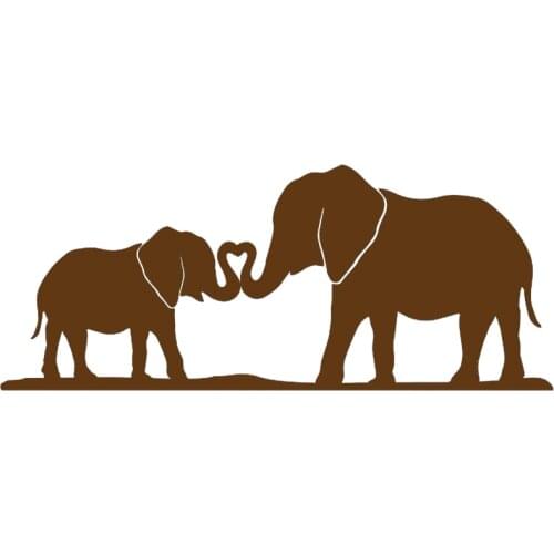 Car Covers Elephant Mom & Baby Nose Rolled Together Family Home Heart Car Sticker for Bumper Laptop Kayak Car Styling Jdm