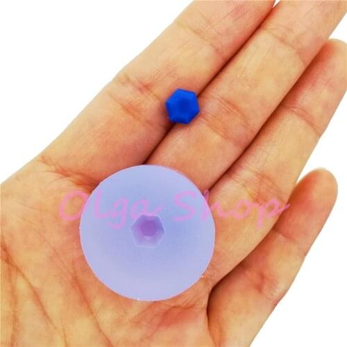 BYL398 6.5mm Small Hexagon Earrings Silicone Mold Resin Art Necklace Jewelry Making Miniaturesweets ins Earrings Mold Food Safe