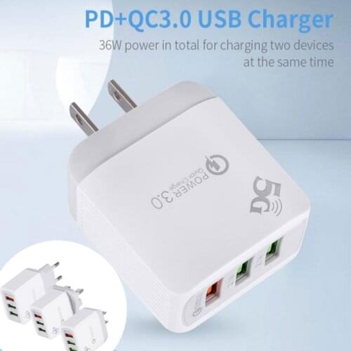QC3.0 3USB Quick Charger US EU UK Plug Wall Power Adapters Converters For Iphone Xiaomi Oppo Accessories For Mobile Phone