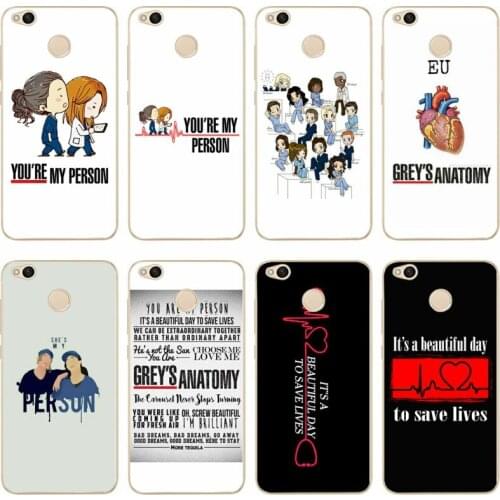 You're My Person Greys Anatomy Cover TPU Phone Case For redmi 4A 4X 5 5a 5Plus note 4 4X 5 for xiaomi 4 5 6 6X 8 note3 miX2S