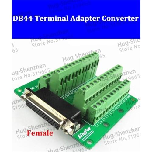 DB44 D-SUB DR-44 DR44 DB 44 pins Female 44pin port Terminal block adapter converter PCB board Breakout 3 row-10pcs