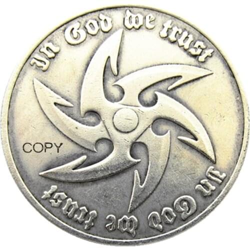 HB(164)US Hobo Morgan Dollar Skull Zombie Skeleton Silver Plated Copy Coins