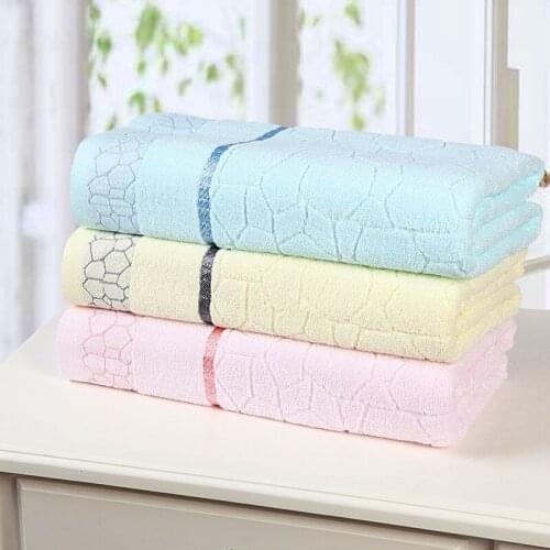 Geometric Texture Cotton Bath Towel 70x140cm Solid Color Bathrom Shower Towel for Adults Summer Super Absorbent Beach Towel