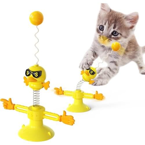 Interactive Toy Turntable Funny Cat Stick Puzzle Training With Catnip Feather Cat Toy