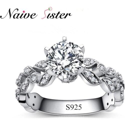 Classic 1.5 Carat Shinning Cubic Zirconia Wedding Rings For Women Romantic Copper Jewelry Fashion Love Valentines Gifts Bijoux