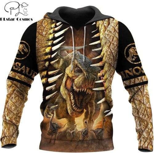 Beautiful Dinosaur T-rex 3D Printed Men Hoodie Autumn and winter Unisex Sweatshirt Zip Pullover Casual Streetwear KJ441