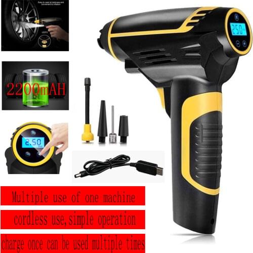 Cordless Air Compressor Pump, Tire Inflator,Rechargeable 2200mAH Battery,for Car, RV, BicycleTruck, Ball, Motor and Other Inflat